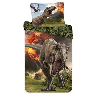 Jerry Fabrics Jurassic World Volcano Dinosaur Bettwäsche 140x 200 cm + 70x90 cm