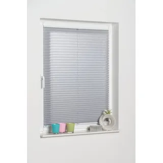 K-home 688899-24 Klemmfix-Plissee 85 x 130 cm (B x L) Grau Lichtschutz +++ Moderne Crushed Optik +++