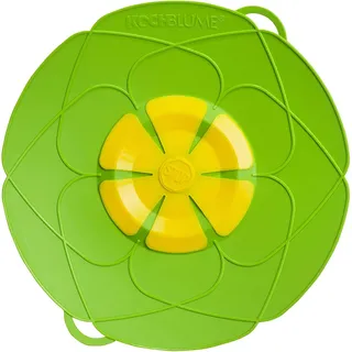Kochblume - das Original vom Erfinder Armin Harecker L 29 cm Limette | Überkochschutz für Topfgrößen von Ø 14 bis 24 cm | Set mit Microfasertuch!