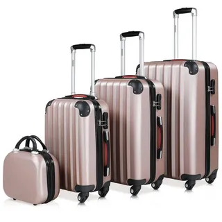 monzana Hartschalenkoffer Set 4-tlg. rosa/rose