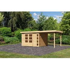 Bild von Kerko 5 Gartenhaus inkl. Anbau 2.4m natur (9193)