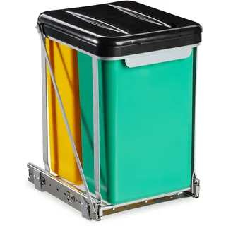 Relaxdays Einbaumülleimer 8 l Schwarz