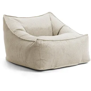 mokebo Sitzsack Sessel aus Cord Der Lümmel XXL Sitzsack, Cord Sessel oder Sitz Sessel in Beige