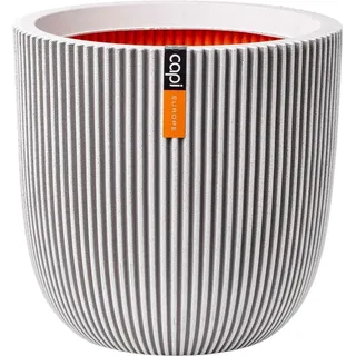 Capi Europe Blumentopf Kugel Groove NL Ø 54 cm x 52 cm Elfenbein