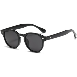 Long Keeper Retro Runde Sonnenbrille - Vintage Sonnenbrille Rund Herren Damen Klassische Unisex Stil Retro Johnny Depp Brille mit Uv400 Schutz