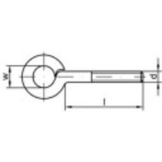 Bild von Gewindeösen Typ 48 (Ø x L) 14mm x 100mm 50St.