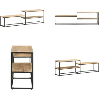 vidaXL TV Schrank 180x30x50 cm Raues Mangoholz - TV-Schrank - TV-Schränke - TV-Möbel - Sideboard - Braun