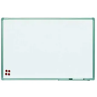 Rocada | Weiße Magnettafel | 60 x 45 cm | robuster Aluminiumrahmen, leicht trocken abwischbar, Markerablage, Gamma Visualline