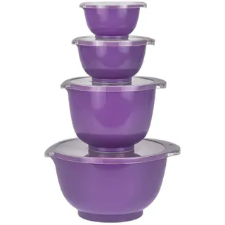 Rosti Rührschüssel Set 4tlg. mit Deckel "Margrethe" New violett (lavender) 0,25+0,5+1,5+3,0L - Violett