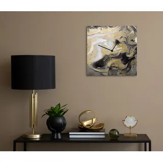 Queence Marmor grau, Blattgold Applikationen 30,0  QUEENCE gold