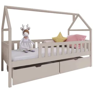 Mirjan24 Kinderbett Domi 80 x 200 cm Kiefer massiv beige