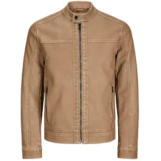 JACK & JONES Warner Lederjacke weiß L