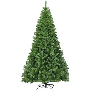 Costway Weihnachtsbaum 225cm Grün , Kunststoff , 225 cm , Dekoration, Weihnachtsdekoration, Christbäume & Zubehör