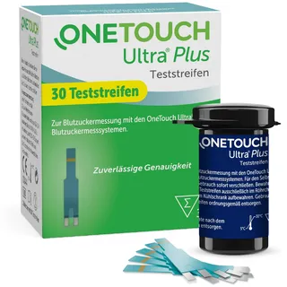 OneTouch Ultra® Plus Blutzuckerteststreifen I 30 Stück I 1 Packung I zur Blutzucker-Messung bei Diabetes (Zucker-Krankheit)