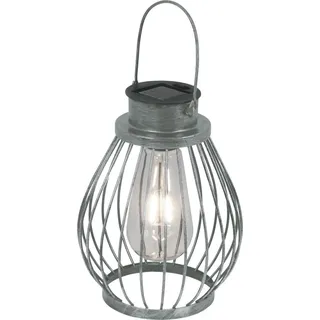NÄVE Solarleuchte silber 30,5 cm inkl. Schiebeschalter warmweiß