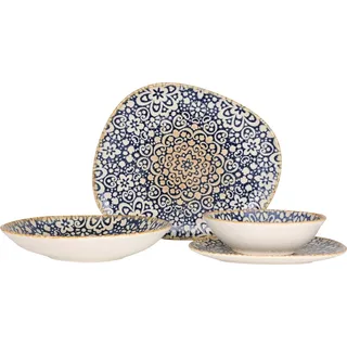 Bonna Geschirrset - Alhambra - 24 teilig - 6 Personen - Porzellan - Bunt