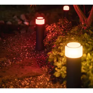 Philips Sockelleuchte Kunststoff 40,0 cm inkl. LED 350 lm schwarz