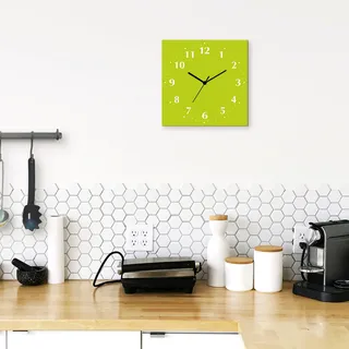Artland Wanduhr »Uni Trendfarben« wahlweise mit Quarz- oder Funkuhrwerk, lautlos ohne Tickgeräusche, grün
