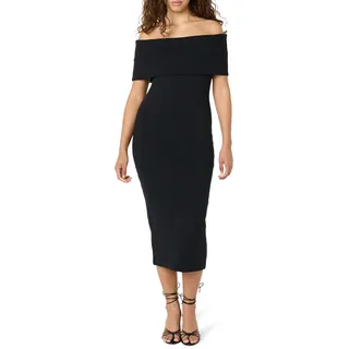 The Drop Lora Off The Shoulder Midi Sheath Dress Kleider, Schwarz, L