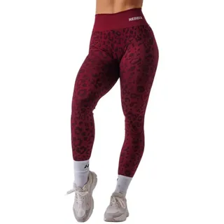Nebbia Push-up Compression Leopard Primal 849 Leggings - Bordo - L