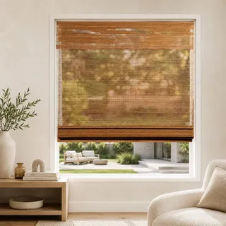 Chicology Bambus-Raffrollos, umweltfreundlich, lichtfilternd, für Fenster, ideal für Zuhause, Modell: Eichel, 78,7 x 162,5 cm (B x H)