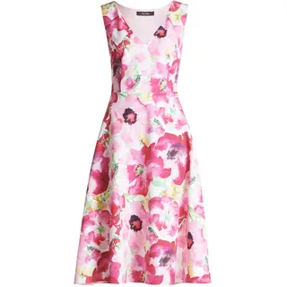 Cocktailkleid VERA MONT "Cocktailkleid mit Blumenprint", Damen, Gr. 44, EURO, bunt (cream, rosé), Obermaterial: 90% Polyester PES. 10% Elasthan EL., Kleider Cocktailkleid