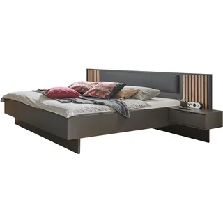 Wimex Bettanlage »Ancona by fresh to go« Bett Liegefläche 180x200 und 2 Nachtschränke, mit Polsterkopfteil, schwarz