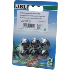 JBL Schlitzsauger 6041400 Halterung für Heizkabel für Aquarien und Terrarien, Diameter 2-4 mm, 6 Stück