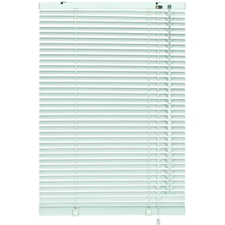 GARDINIA Alu-Jalousie, Sicht-, Licht- und Blendschutz, Wand- und Deckenmontage, Alle Montage-Teile inklusive, Aluminium-Jalousie, Silber/Weiß, 120 x 140 cm (BxH), 33833