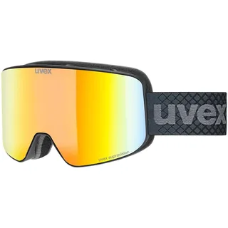 Uvex pyrit FM - Skibrille für Damen und Herren - Filterkategorie 3 - vergrößertes, beschlagfreies Sichtfeld - schwarz matt dl-rot-klar S3 - one size