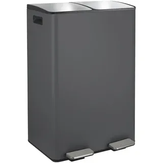 Spirella Treteimer , Dunkelgrau , Kunststoff , 60 l , 30x71x45 cm , Nur In Filialen Erhältlich, Nur In Filialen Erhältlich, Nur In Filialen Erhältlich