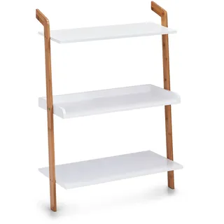 Zeller Leiterregal Bamboo 60 x 30 cm Weiß