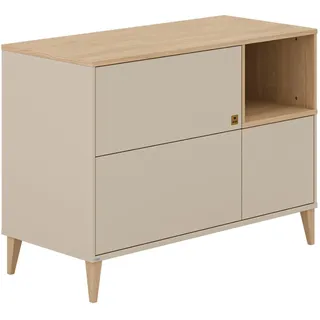 Paidi "MILA & BEN Steiff by PAIDI in Beige, Tür und 2 Schubladen", Schubladen , 129.4x94.4x58.2 cm, , Blauer Engel, Goldenes M , Kleinmöbel, Kommoden, Kommoden