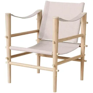 Mid.you Loungesessel , Naturfarben , Holz , Bambus , massiv , konisch , 59x79x61 cm , Gartenmöbel, Loungemöbel, Loungesessel