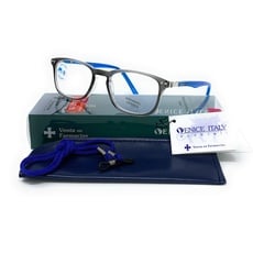 Blaulichtfilter lesebrille anti blaulicht. Computerbrille Professional Für herren damen gamer brille venice (Grau, 1.00)