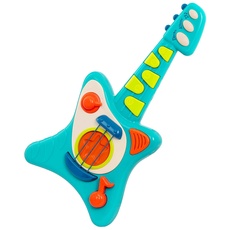 Battat BT4679Z Lil' Rockers Kindergitarre E, Instrument mit Liedern, Akustikgitarre und Elektrische Gitarre – Spielzeug für Kinder ab 2 Jahre, Blau, Small