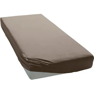 Spannbettlaken OTTO HOME "PAPRIKA", grau (taupe), B:120cm L:200cm, Microfaser-Jersey, Obermaterial: 100% Polyester, Bettlaken, Spannbettlaken, Bettlaken Laken in zwei Qualitäten: Fleece & Jersey, schnelltrocknend