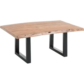 Stolkom Couchtisch »India« Massivholz mit Baumkante, braun