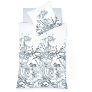 FLEURESSE Provence Cassis Floral Blau 135 x 200 cm + 2 x 80 x 80 cm