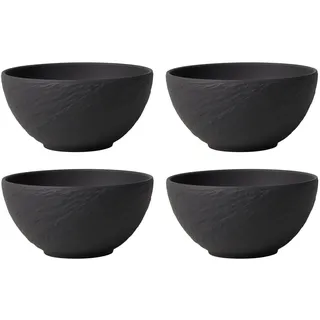 Villeroy & Boch Bol Manufacture Rock schwarz 4-tlg.