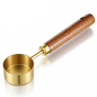 15ml Kaffeedosierlöffel Gold Kaffeelöffel Portionierer Retro Kaffeelöffel aus Edelstahl Dosierlöffel Kaffee Messlöffel mit Langem Griff Kaffee Küchenmesslöffel für Messen von Kaffeebohnen Tee