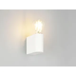 LED Wandleuchte fürs Badezimmer, kleine Bad Wandlampe aus Kunststoff Weiß, IP44