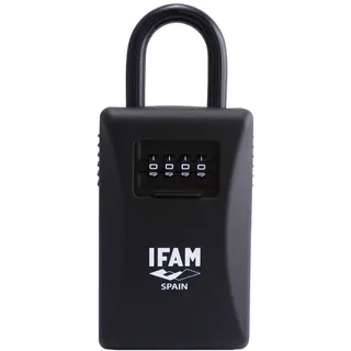 IFAM| Vorhängeschloss G2| Schlüsselkasten| Platz für 20 Schlüssel| Kombination von 4 Rollen mit 10 Ziffern| Stahlrahmen| Schwarze Farbe| Outdoor-Aktivitäten