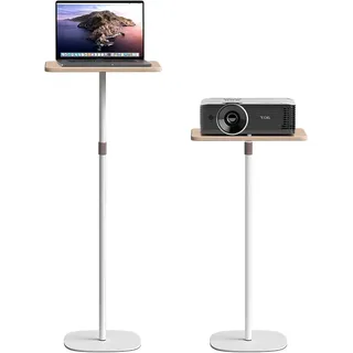 DFENG Stehpult Höhenverstellbar 46 bis 120cm Laptop Ständer Schreibtische | Mobile Stehtisch Laptoptisch Verstellbar Rednerpult Bodenständer Kompatibel mit Projektoren, Laptop für Zuhause, Büro, Schule