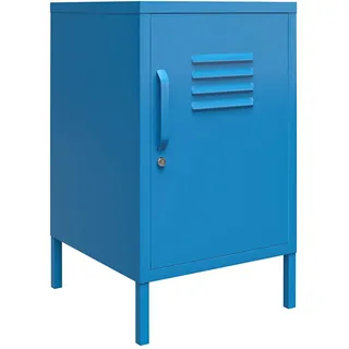 DHP Furniture Dorel Home Schließfach, Beistelltisch, Metall, Blau, Einheitsgröße