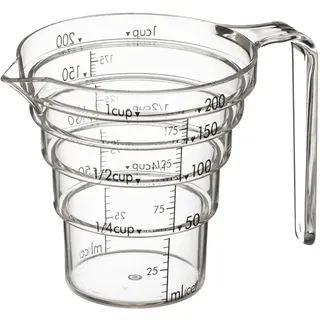 Yamazaki 2546 LAYER Measuring Cup 200 ml, clear, Tritan Resin, 12.5 x 8.5 x 8.7 cm