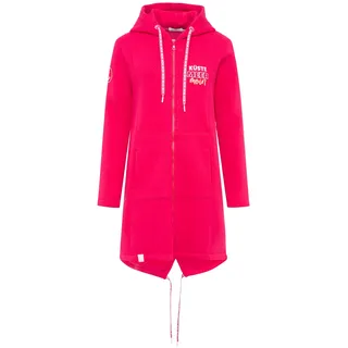 Zwillingsherz Jerseymantel »"Küste Meer Moin"« mit großem Motiv am Rücken, pink