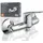 NI168SCR Badarmatur mit Einhebelmischer problemloser Anschluss an Standard-Brauseschlauch Mischbatterie Brausebatterie Chrom