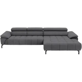 Beldomo Style Ecksofa , Braun, Grau , Textil , Uni , Ottomane rechts, L-Form , 329x190 cm , erweiterbar, Fußauswahl, Stoffauswahl, Liegefunktion, Hocker erhältlich, individuell planbar , Wohnzimmer, Sofas & Couches, Wohnlandschaften, Ecksofas