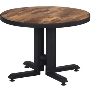 vidaXL Couchtisch Rund Ø55x40 cm Recyceltes Massivholz Teak - Braun